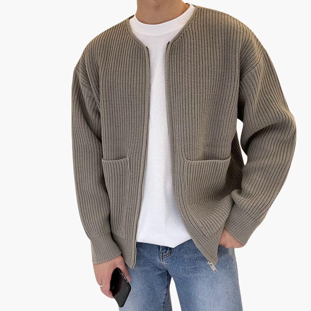 Gilet Cachemire Homme Élégant Beige
