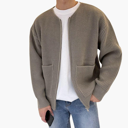 Gilet Cachemire Homme Élégant Beige