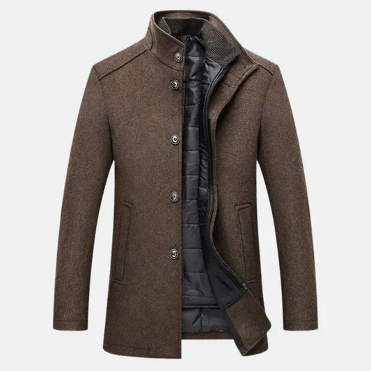 Manteau Homme Hiver au Col Montant en Laine - BerlinGlamour