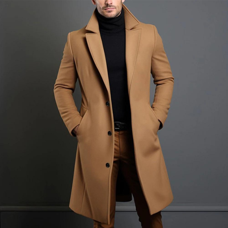 Manteau Homme Hiver Laine Douce et Chaude Élégant