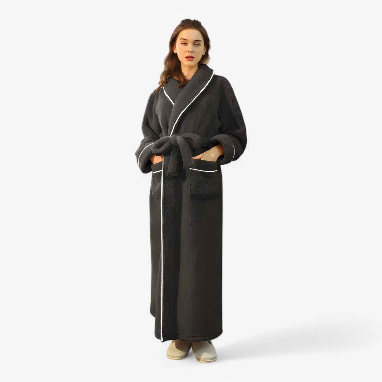 Peignoir de bain Doux et Confortable avec Ceinture Élastique