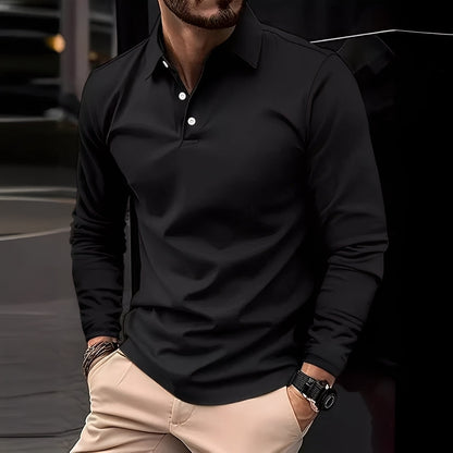 Polo Homme Classique Manches Longues pour Every Day