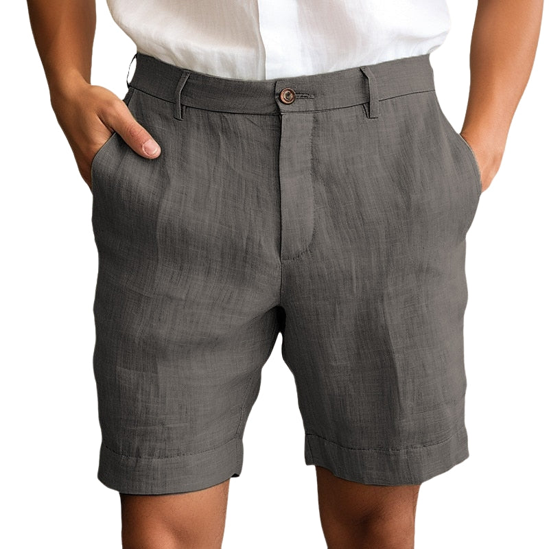 Pantalon Court Décontracté à Fermeture Éclair