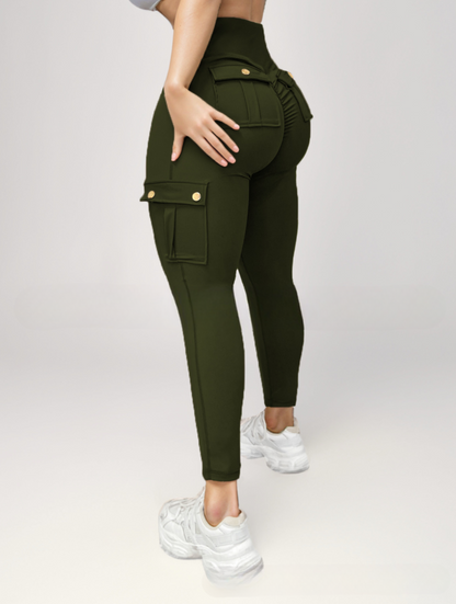 Pantalon Féminin Élégant avec Poches et Taille Relâchée