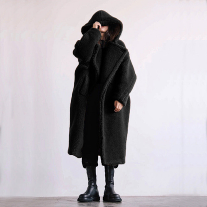 Manteau femme hivernal long et chaud