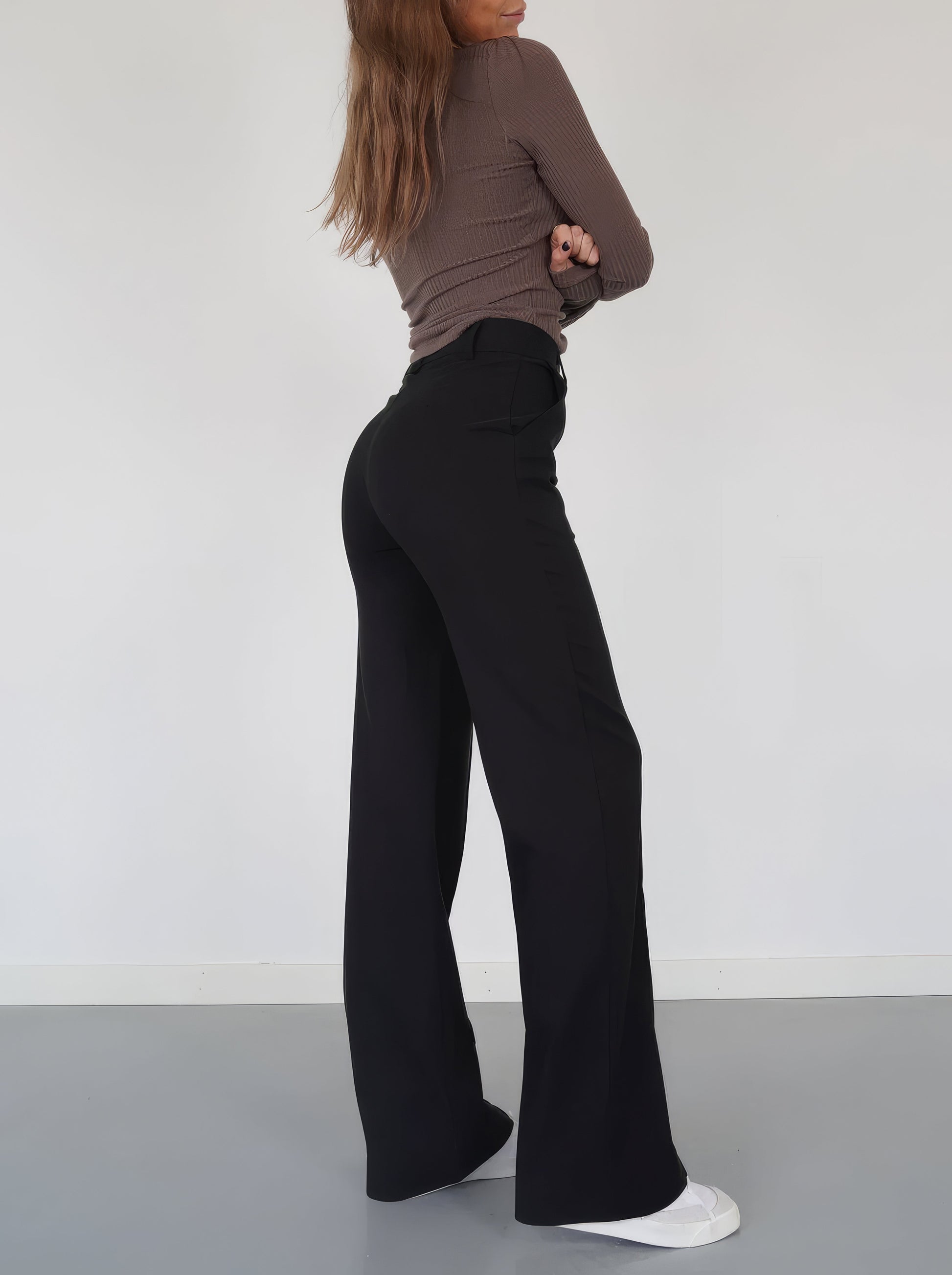 Pantalon Femme Évasé Confortable pour un Style Décontracté - PanierRoyale