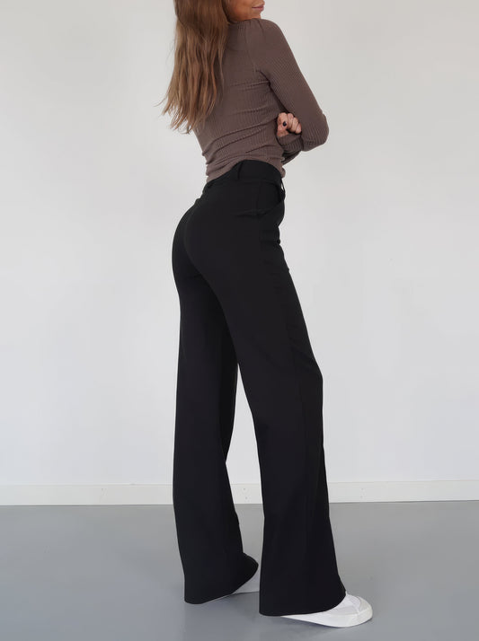 Pantalon Femme Évasé Confortable pour un Style Décontracté - PanierRoyale