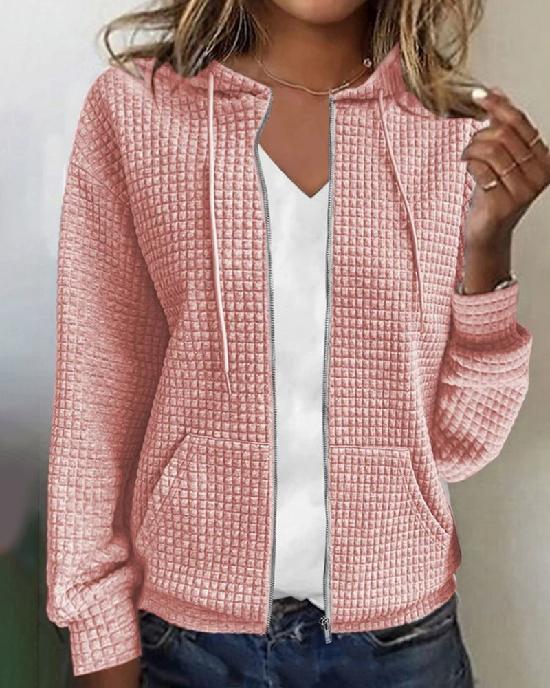 Veste Unisexe Décontractée Capuche Confort Coupe Moderne