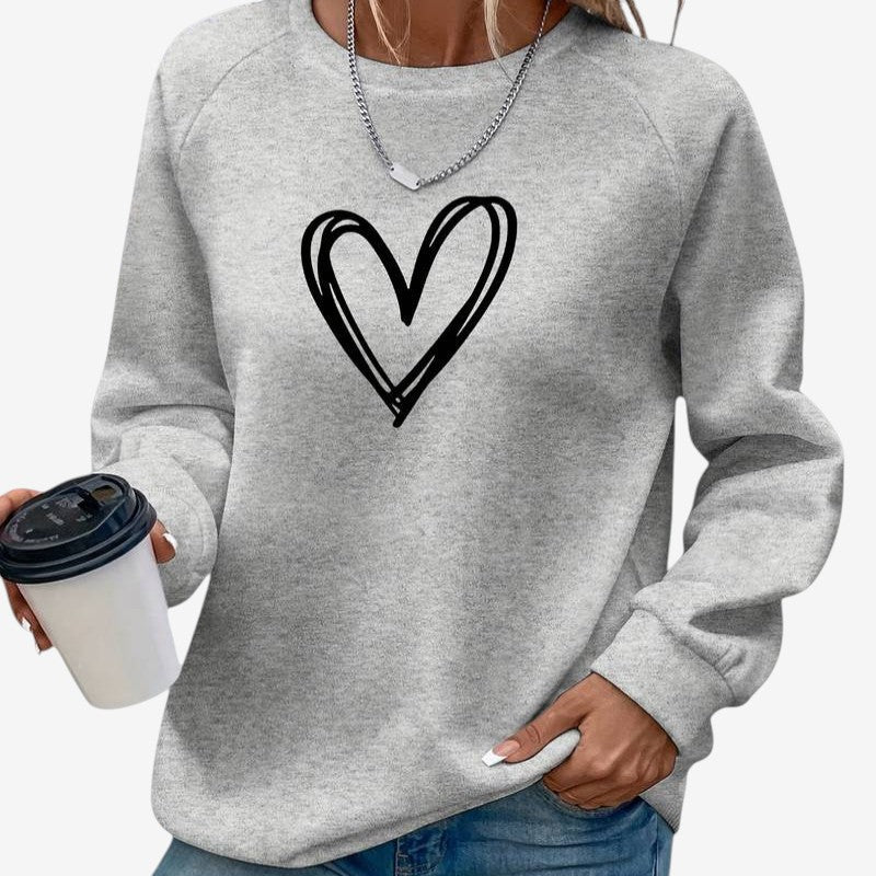 Pull à Manches Longues Cœur Douillet pour Femme