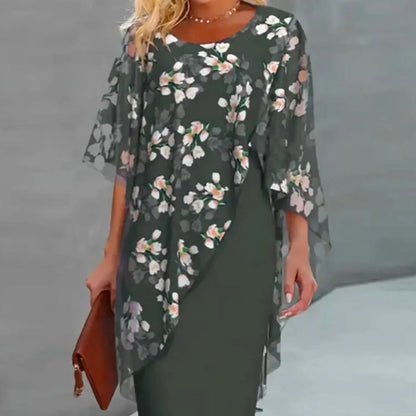 Robe Asymétrique Fleurs Été Chic