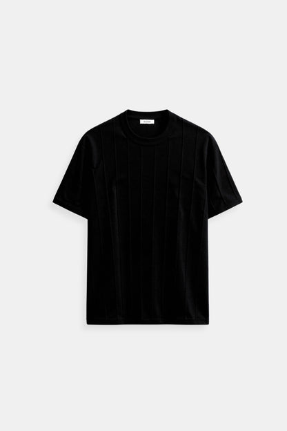 T-Shirt Rayé Classique Col Rond Épais et Confortable
