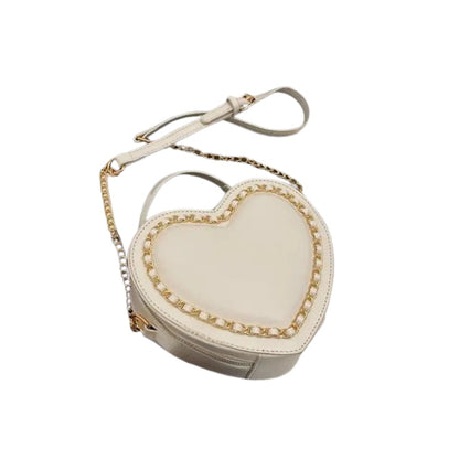 Sac Épaule Femme en Cuir avec Chaîne Réglable
