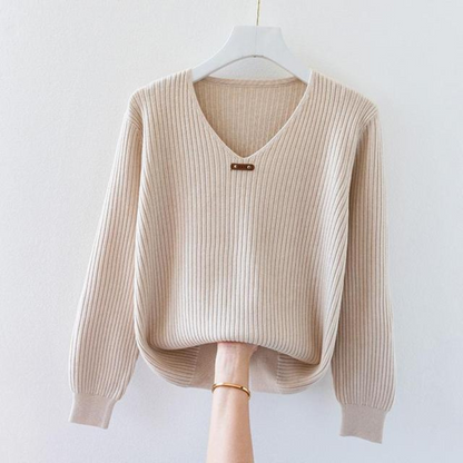Pull femme noir épais manches longues hiver