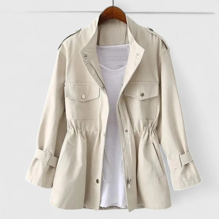 Manteau Safari Femme à Manches Longues