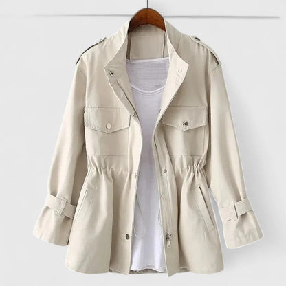 Manteau Safari Femme à Manches Longues