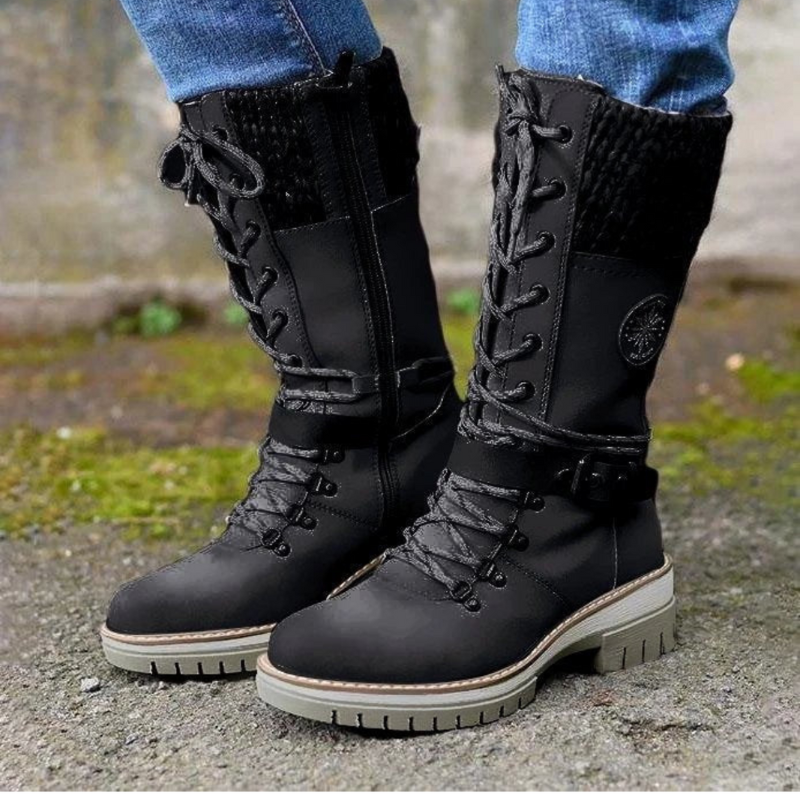 Bottes Femmes Lacets Hauts et Élégantes
