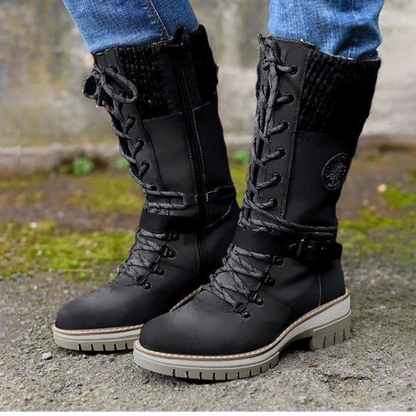 Bottes Femmes Lacets Hauts et Élégantes