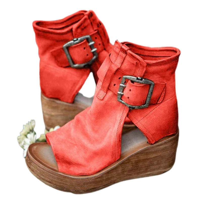 Sandales Hauts Talons Boucle Or Elegant