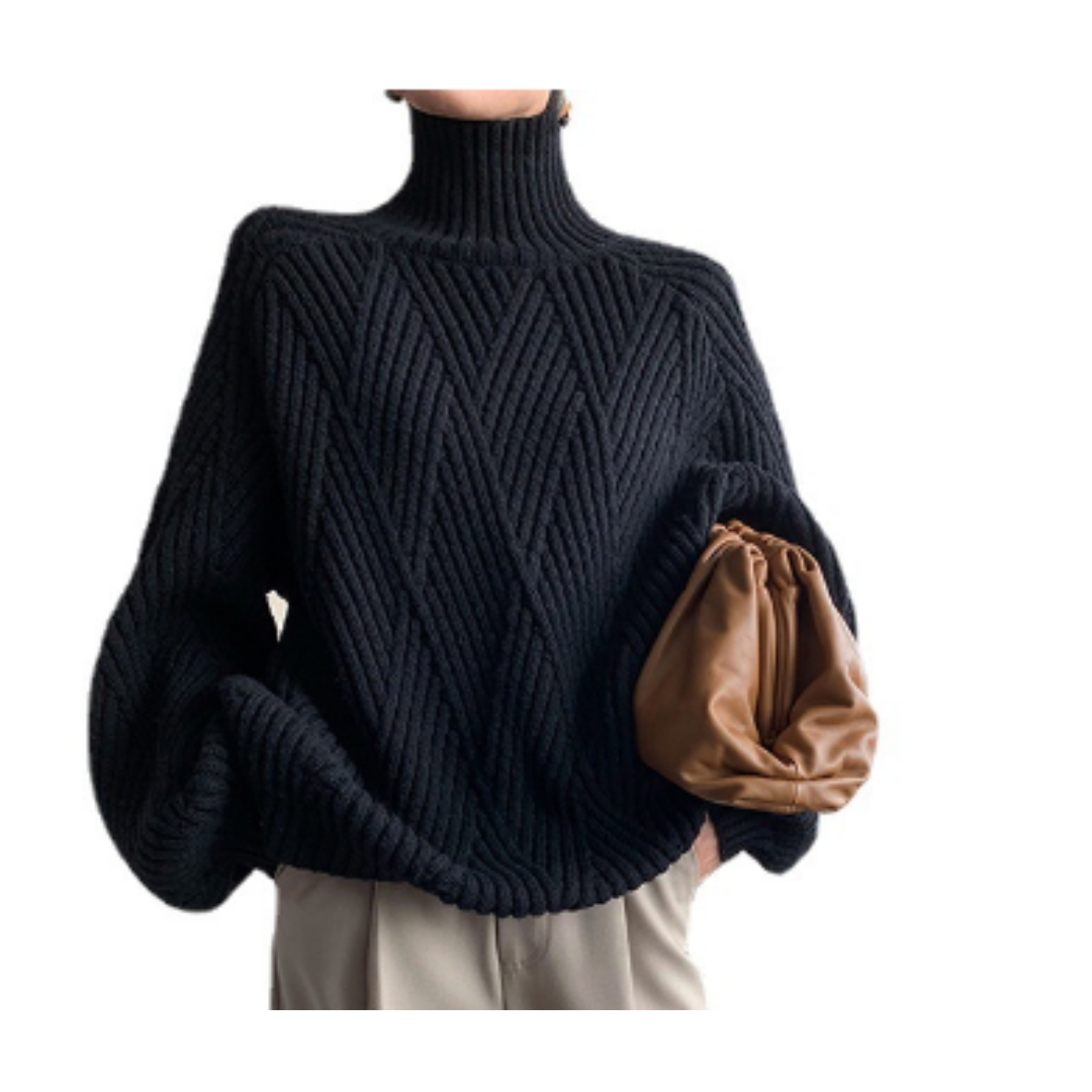 Pull femme oversize douillet blanc ou noir