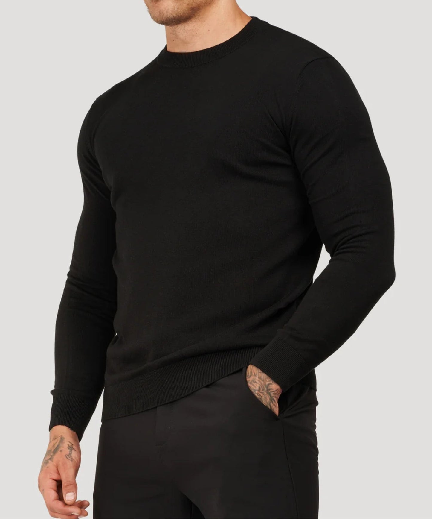 Pull Fin Maille Col Roulé Élégant Slim Fit