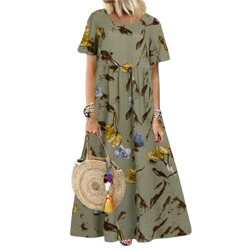 Robe Été Courte Floral Élégante - PanierRoyale