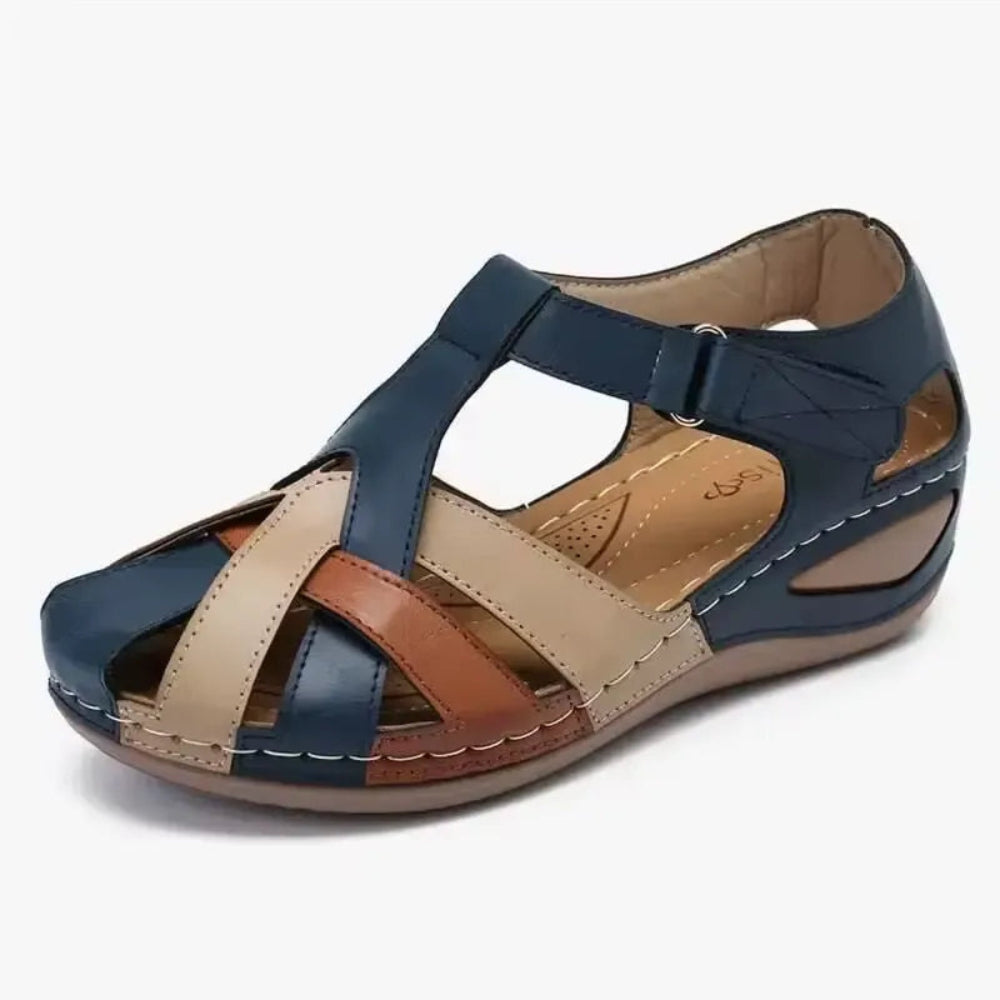 Sandales Plates Élégantes à Fermeture Réglable pour Femme