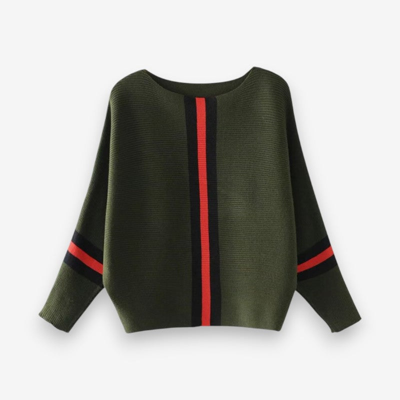 Pull Rayé Femme Manches Longues et Confortable