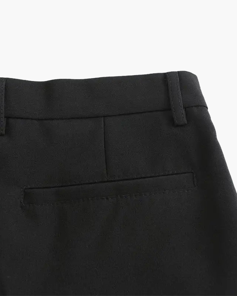 Pantalon Business Slim Fit Noir Élégant