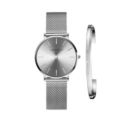 Montre Femme Chic en Métal avec Bracelet Ajustable