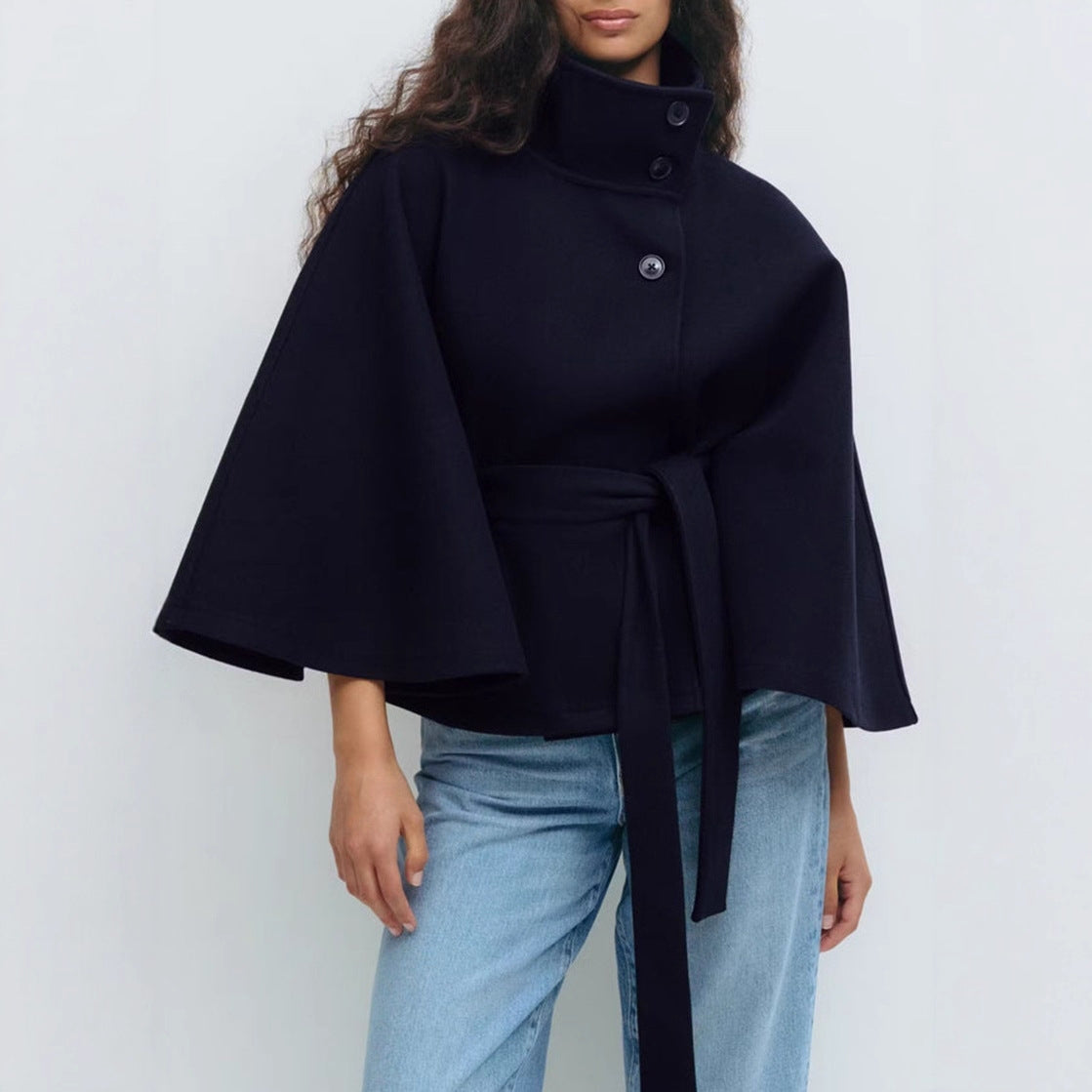 Veste Femme Chic avec Ceinture pour Toutes Saisons