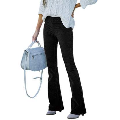 Pantalon Femme Flare Taille Haute Élégant