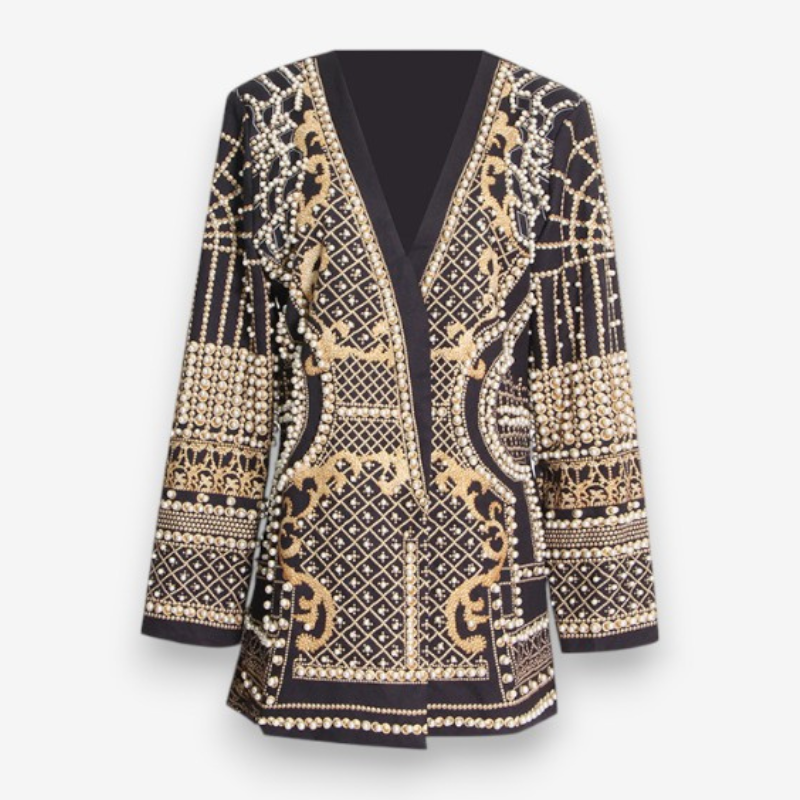 Veste Femme Manches Longues Col en V Élégante