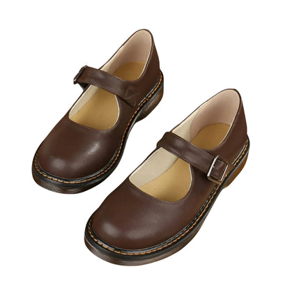 Chaussures Femmes Talon Plat à Bout Arrondi - PanierRoyale