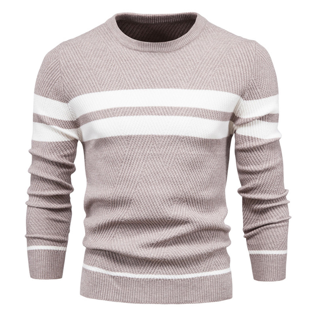 Pull Homme Col Rond Tricot Chaud et Confortable