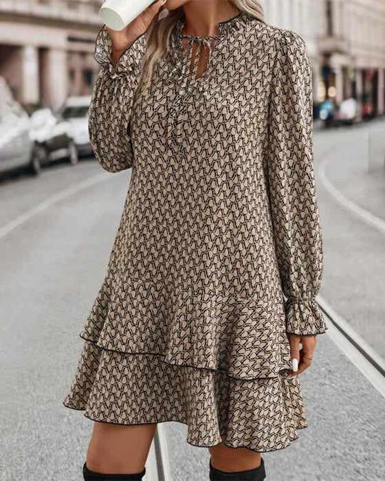 Robe Longue Femme Élégante à Manches avec Style Classique