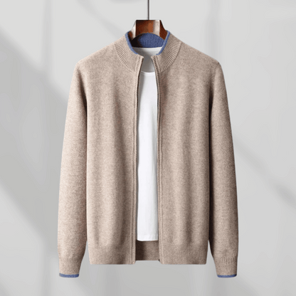 Veste Cachemire Homme Zippée Manches Longues - PanierRoyale