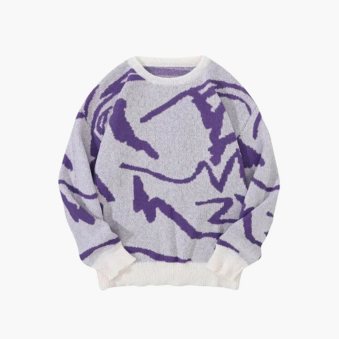 Pull Chaud Hiver en Laine Mélangée