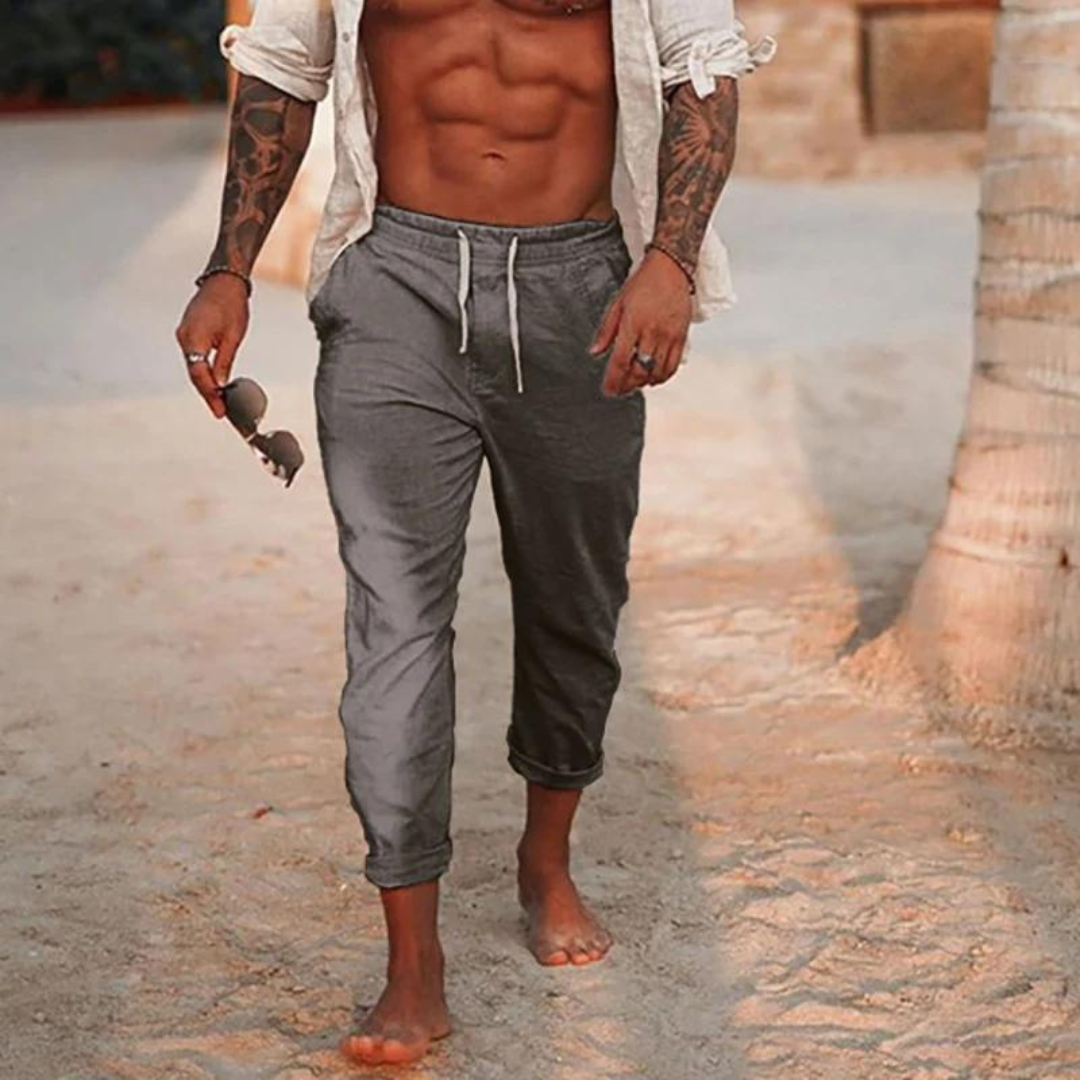Pantalon Lin Homme Élégant et Confortable