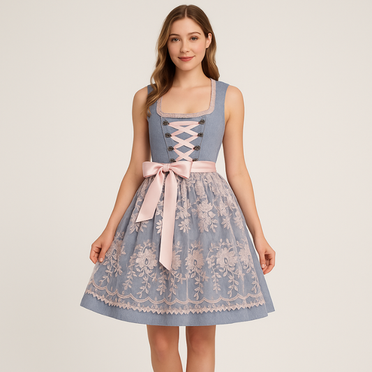 Robe Traditionnelle Allemande en Dentelle Chic - PanierRoyale