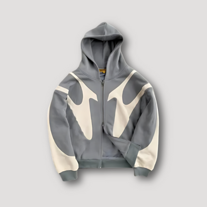 Sweat à capuche homme streetwear zippé noir