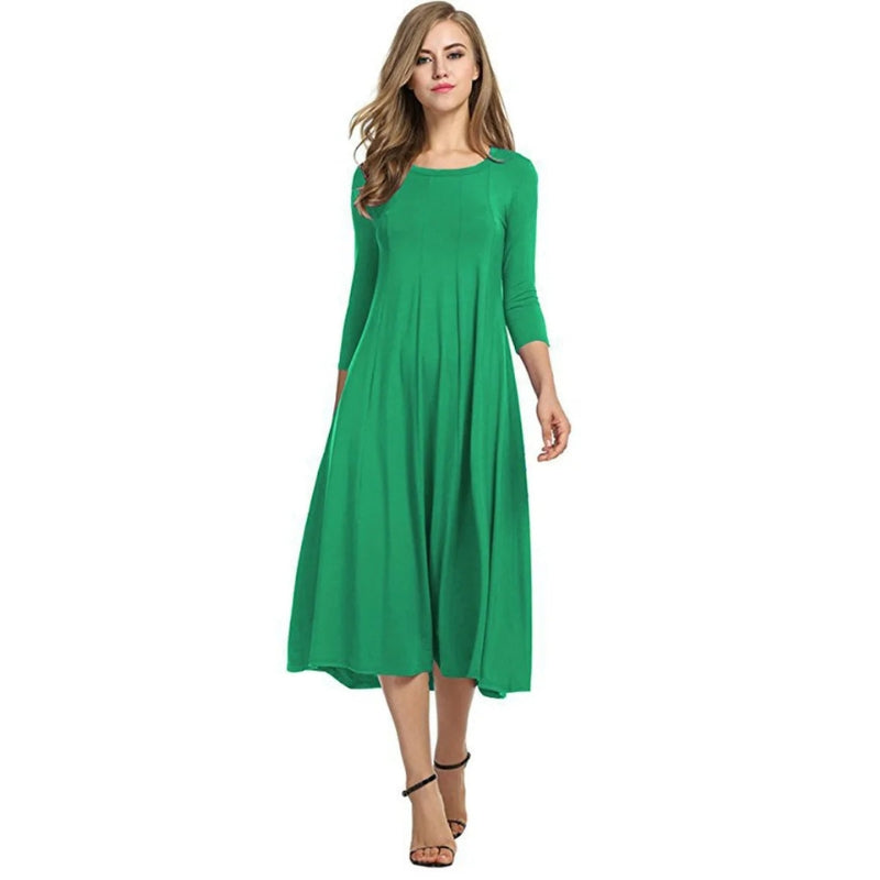 Robe Femme Chic Mi-Longue Taille Idéale