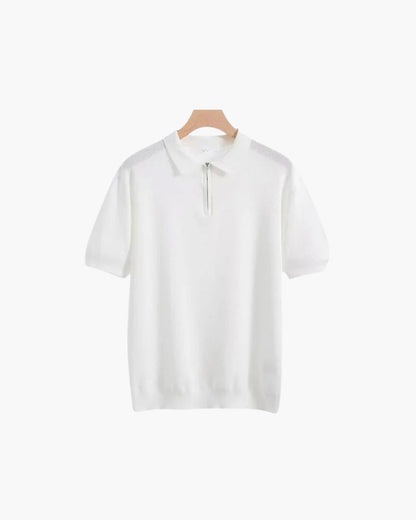 Chemise Polo Homme Manches Courtes ZIP Décontracté