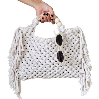 Sac à Main Grande Capacité Élégant avec Pompons