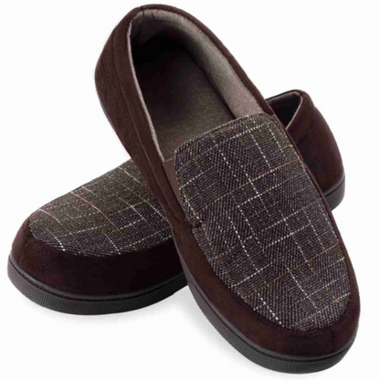 Mocassins Homme Confortables en Tweed Écossais