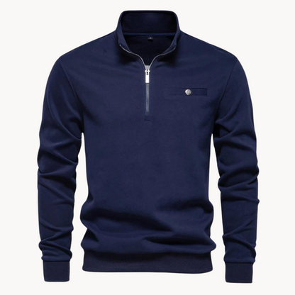 Pull Homme Décontracté Zippe Noir