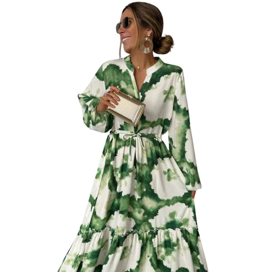 Robe Été Fleurs Col V Manches Courtes - PanierRoyale