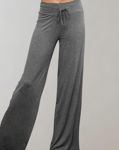 Pantalon Large Évasé Uni Coloris Élégant - PanierRoyale