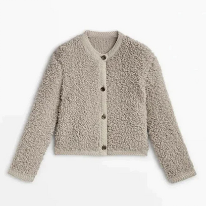 Cardigan Femme Court en Maille Douce pour Hiver