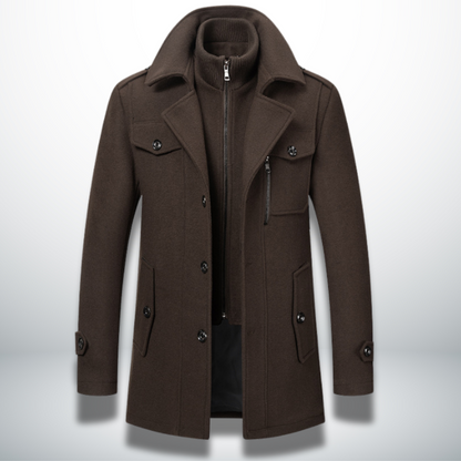 Manteau Homme Élégant avec Fermeture Boutons