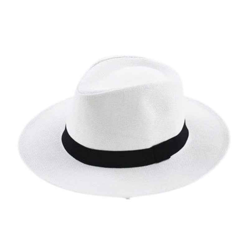 Chapeau de Paille Panama avec Ruban Décoratif - PanierRoyale
